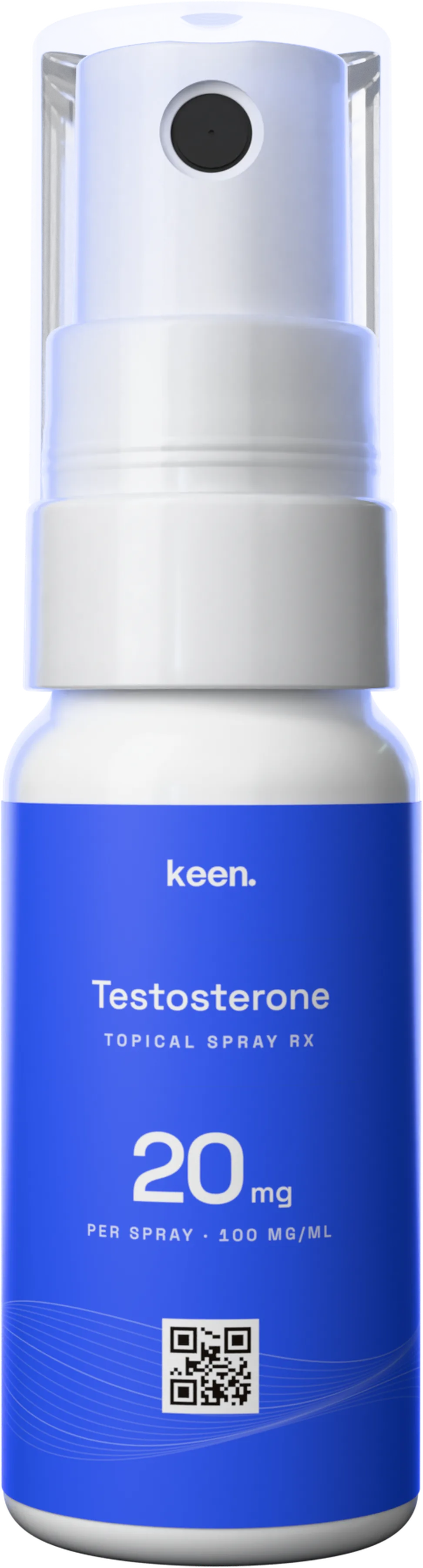 Keen Testosterone Spray Rx, 20 mg per spray, blue label