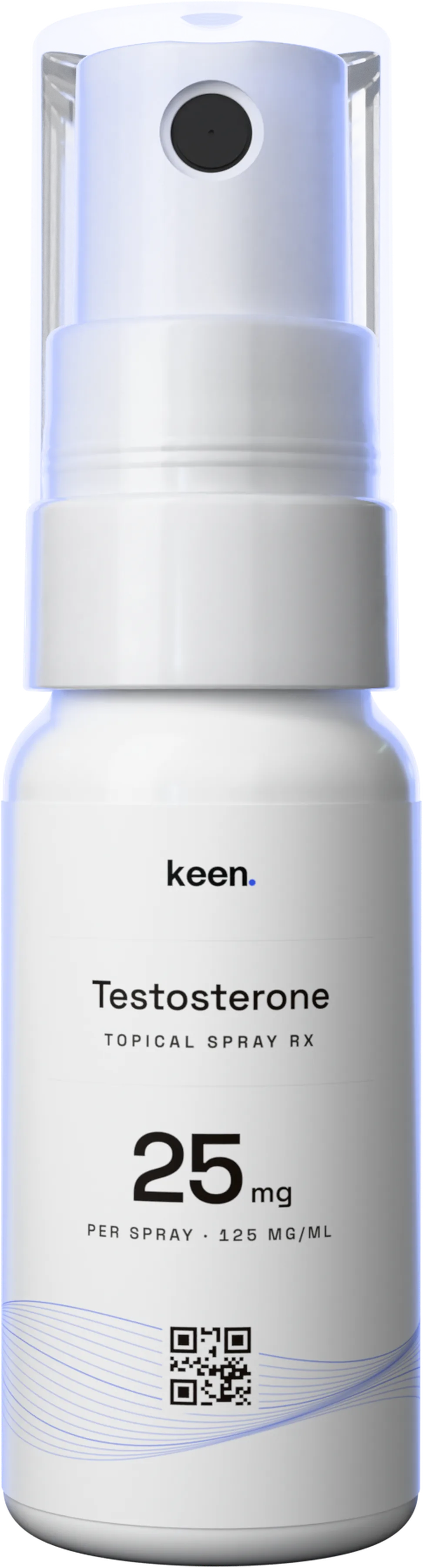 Keen Testosterone Spray Rx, 25 mg per spray, white label